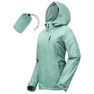33,000ft Packable Rain Jacket Women Lightweight Waterproof with Hood NEW NWT